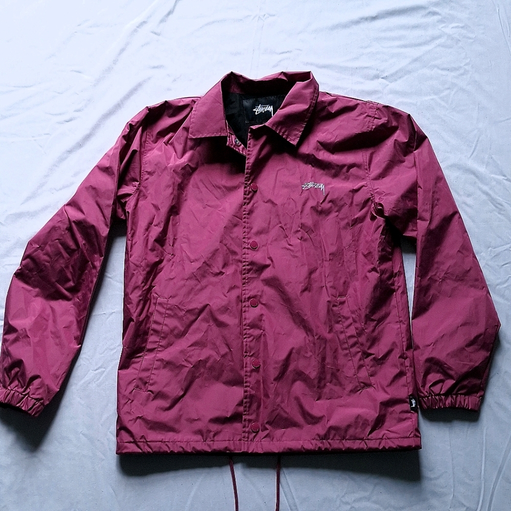 Stussy Magenta Purple Womens Coach Cruise Jacket, Small